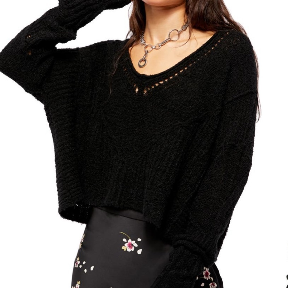 Free People Seashell Crop Sweater
